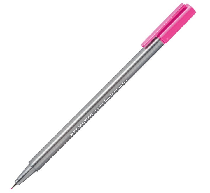 rot. staedtler triplus fineliner 334 221 rosa neon