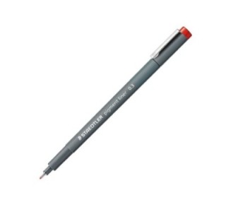 liqu.  rot. staedtler pigment liner 308 0.3mm rojo