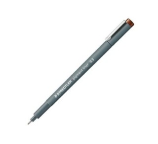 liqu.  rot. staedtler pigment liner 308 0.3mm marron