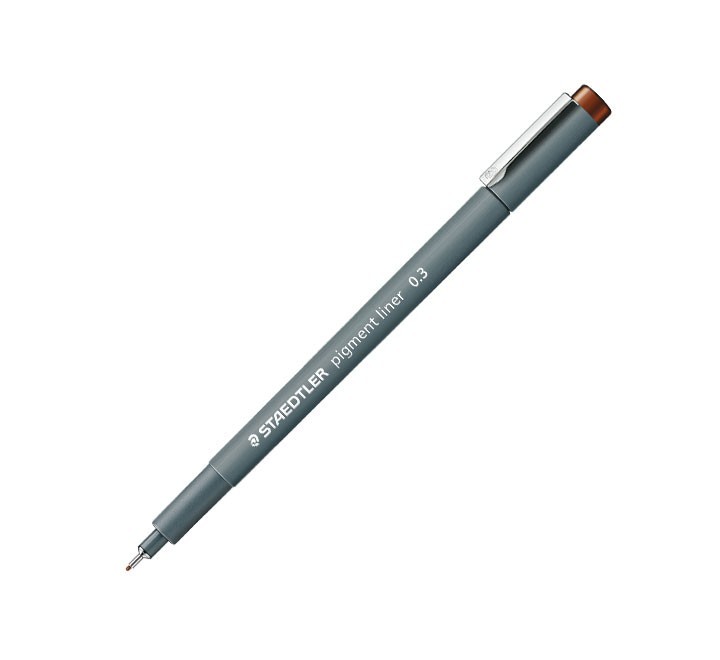 liqu.  rot. staedtler pigment liner 308 0.3mm marron