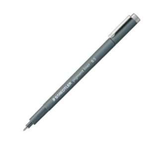 rot. staedtler pigment liner 308 0.5mm gris