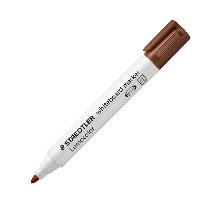 rotulad. piz. blanca staedtler lumocolor marron