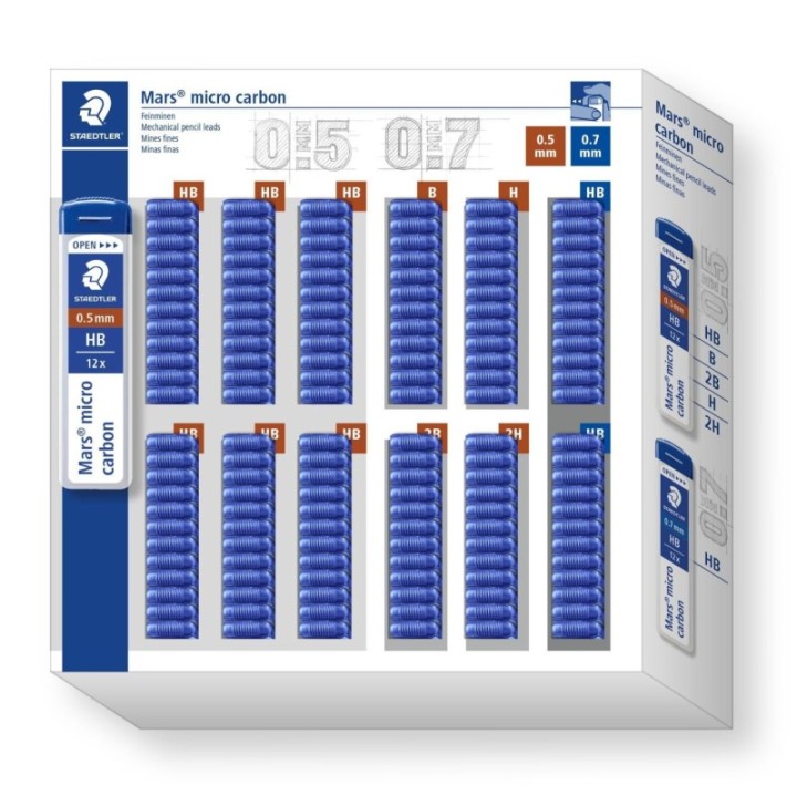 exp. 144 tubos minas staedtler mars 250 ca12