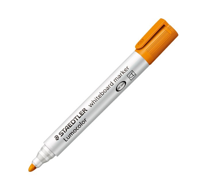 rotulad. piz. blanca staedtler lumocolor naran