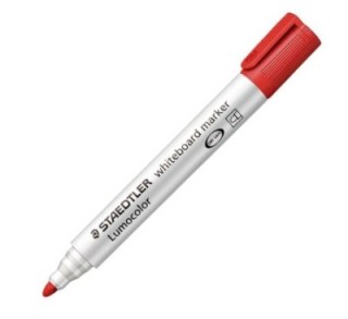 rotulad. piz. blanca staedtler lumocolor rojo