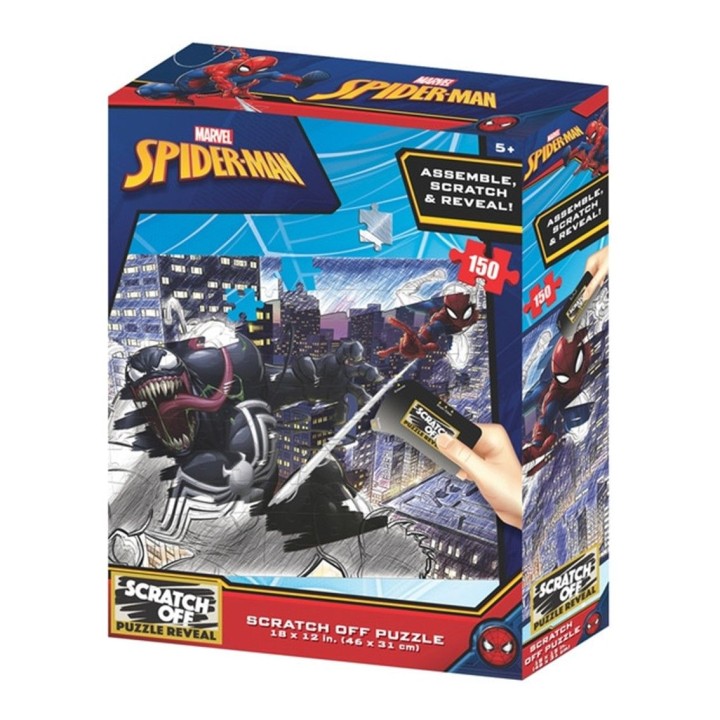 prime 3d puzzle para rascar prime 3d marvel spiderman vs venom 150 piezas