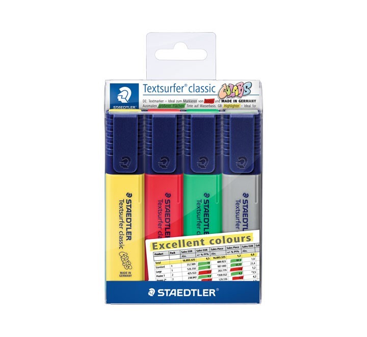 est. 4 fluor textsurf. staedtler excellent colours