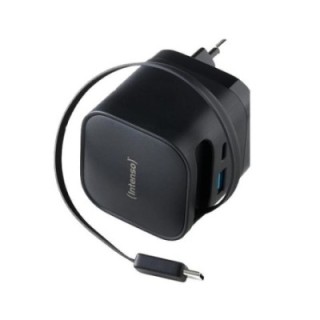 intenso cargador gan w65acic retr?ctil negro