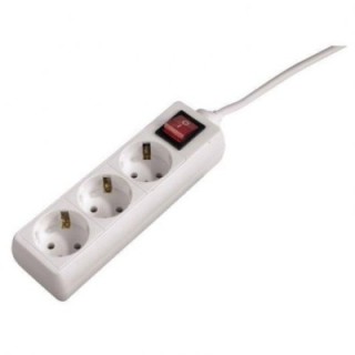 regleta 3 tomas hama cable 1.4m c/interrup bl