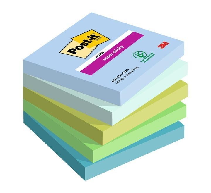 pack 5 bloc notas post it 76x76mm oas