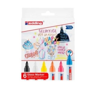 pack 6 marcad. cristal edding 95 1.5 3mm std