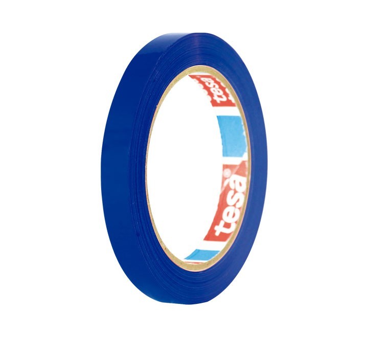 cinta selladora tesa pvc 12mmx66m azul