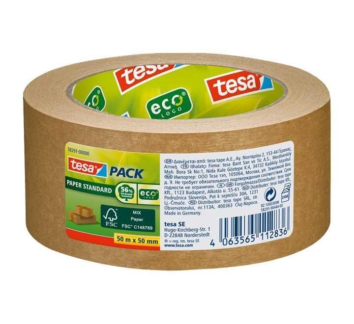cinta emb. tesa paper standard ecologo 50x50m pack  6 unidades