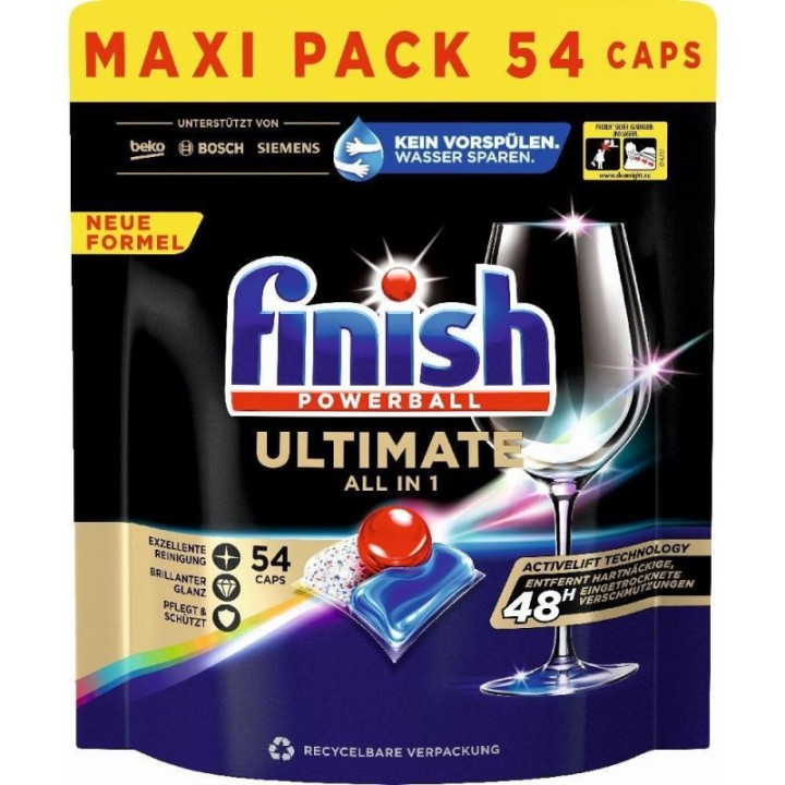 pack 54 caps. finish ultimate all in 1
