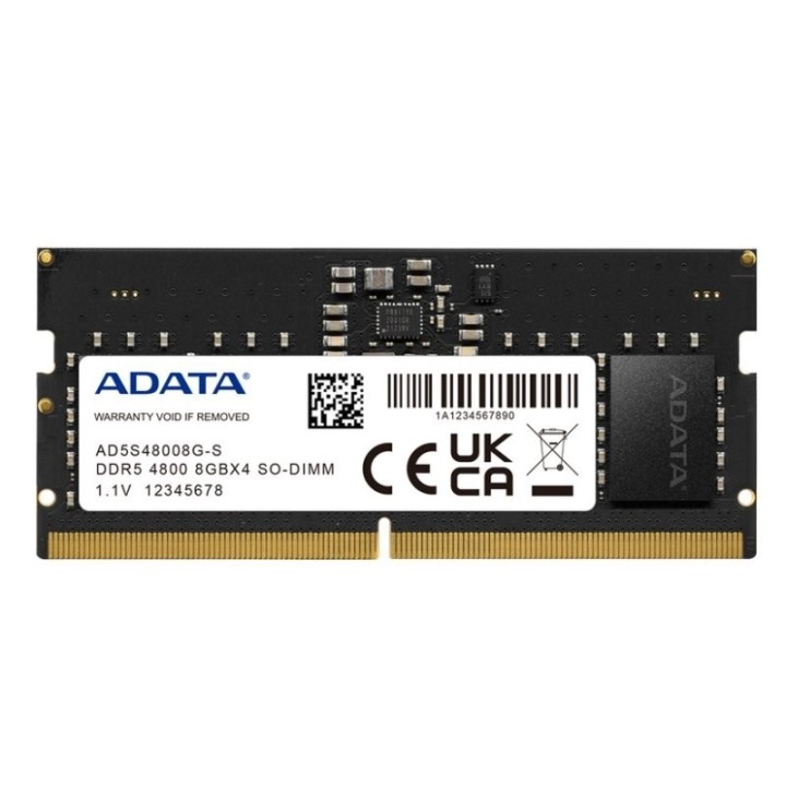 adata ram ad5s48008g s so dimm 8gb 4800mhz ddr5