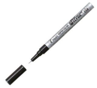 rotulador pilot super color plata punta f