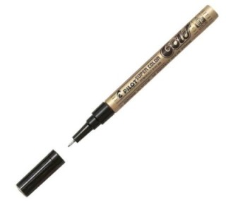 rotulador pilot super color oro punta f