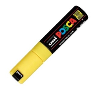 marcador uni ball posca pc8k 8.0mm amarillo
