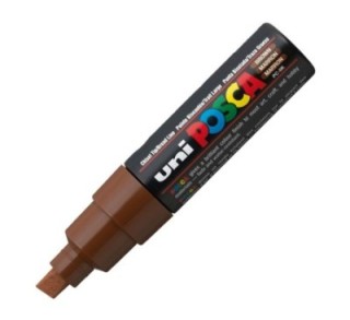marcador uni ball posca pc8k 8.0mm marron