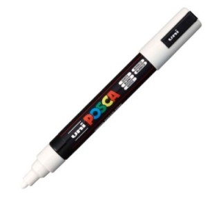 rotulador uni ball posca pc5m 1.8 2.5mm blanco
