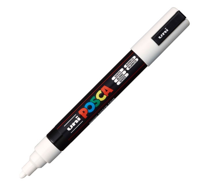 rotulador uni ball posca pc5m 1.8 2.5mm blanco