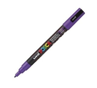 marcador uni ball posca pc3m 0.9 1.3mm violeta