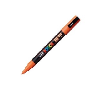 marcador uni ball posca pc3m 0.9 1.3mm naranja