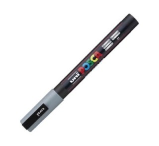 marcador uni ball posca pc3m 0.9 1.3mm gris