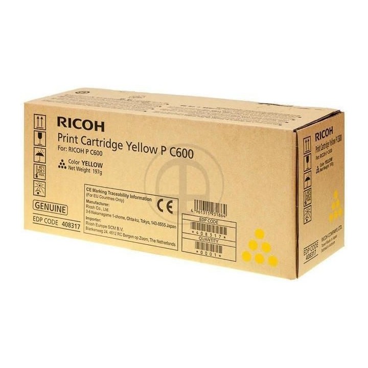 toner original ricoh p c600 amarillo 12000k