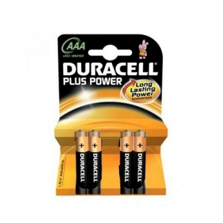 duracell pila alcalina plus power lr3 aaa pack 4