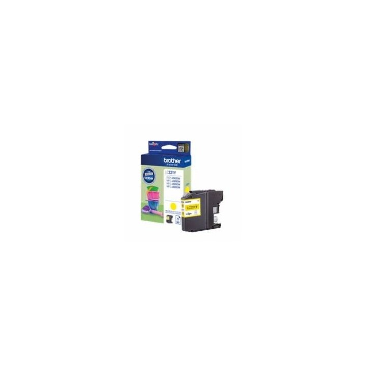 brother cartucho tinta brother lc221y amarillo 260 paginas dcpj562dw    mfcj480dw    mfcj680dw