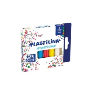 caja 6 pastillas plastilina oxford 100gr stdo