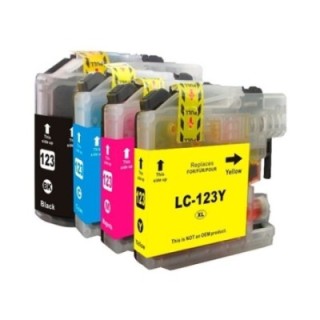 inkoem cartucho compatible brother lc123xl magenta