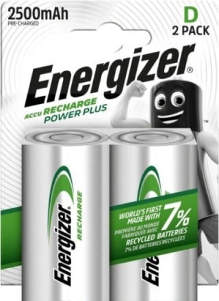 bl. 2 pilas recargables energizer power plus d