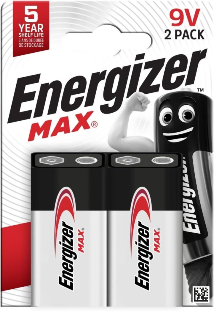 blister 2 pilas energizer max 9v