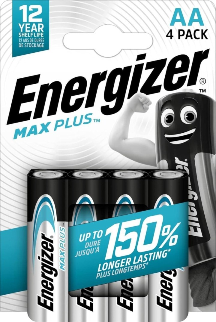 blister 4 pilas energizer max plus aa
