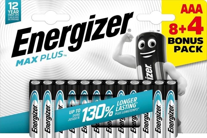 blister 8+4 pilas energizer max plus aaa