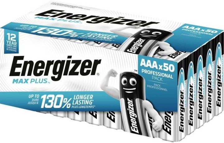 caja 50 pilas energizer max plus aaa