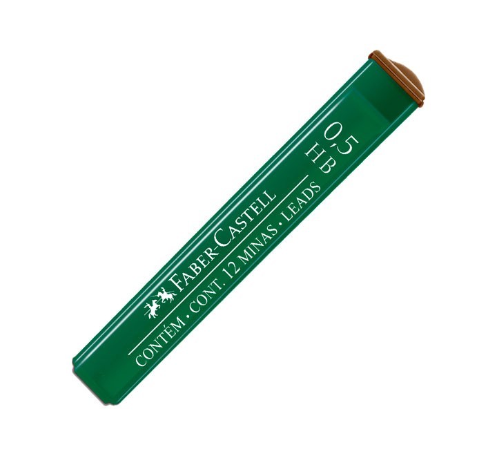 est. 12 minas faber castell poly 0.5mm hb