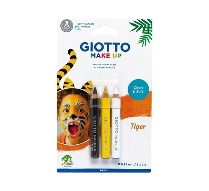 set 3 lapices giotto make up tigre