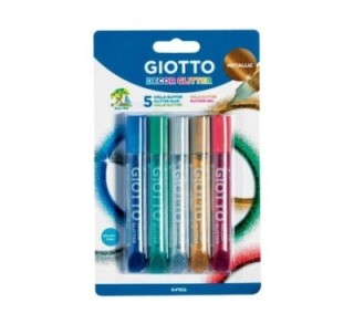 blister 5un giotto decor glitter glue metal.545100