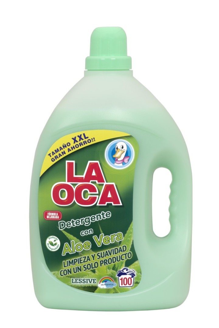 botella detergente liqui. ropa aloe vera 100 dosis