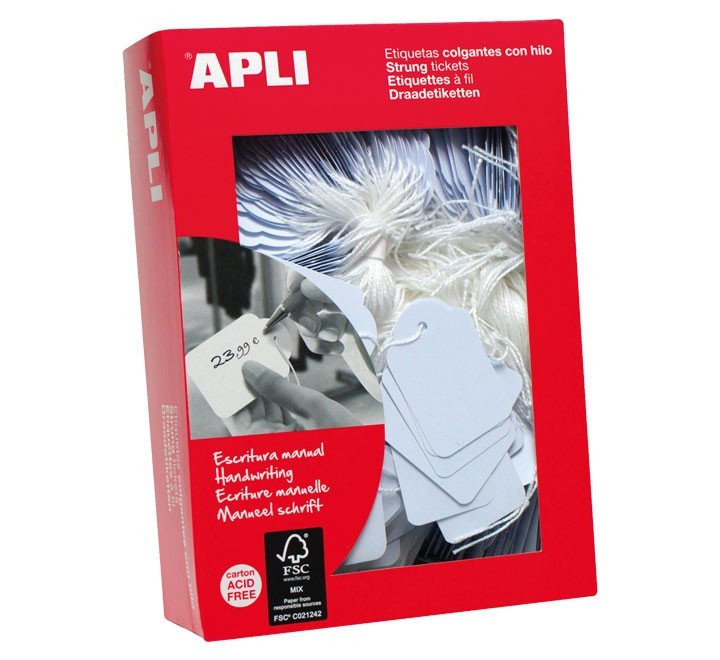 caja 1000 etiq colgante apli 7x19mm bl