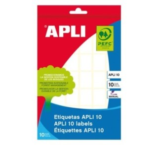 paq. 10h etiquetas adh apli 16x22mm blanco