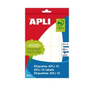 paq. 10h etiquetas adh apli 19x40mm blanco