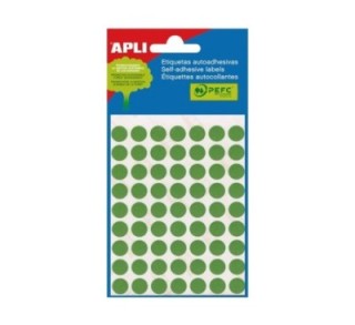 bl. 5h etiq adh apli diam 19mm verde