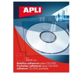 blister 6 unidades bolsillo cd apli autoadh
