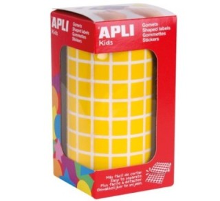 rollo gomets apli cuadrado 10mm amarillo 4871