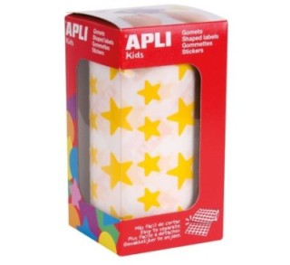 rollo gomets estrellas apli amarillo 4887