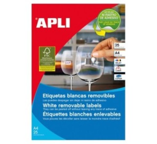bl. 25h etiq adh apli remov 25.4x10mm bl